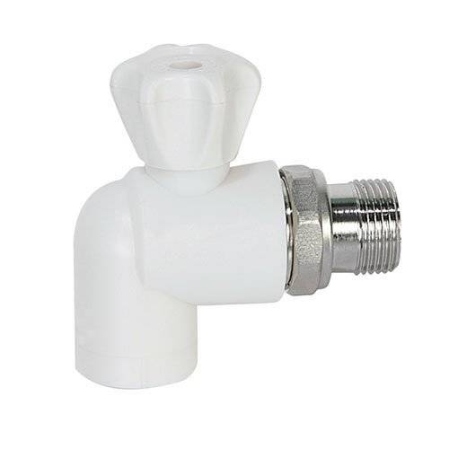 Купить кран д/радиатора п/п верхний угловой 25*3/4 серый, spk. в Иваново магазин сантехники Суперстрой