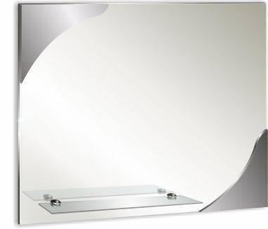 Купить зеркало лотос 600*500мм с полкой, гк серебряные зеркала. в Иваново магазин сантехники Суперстрой