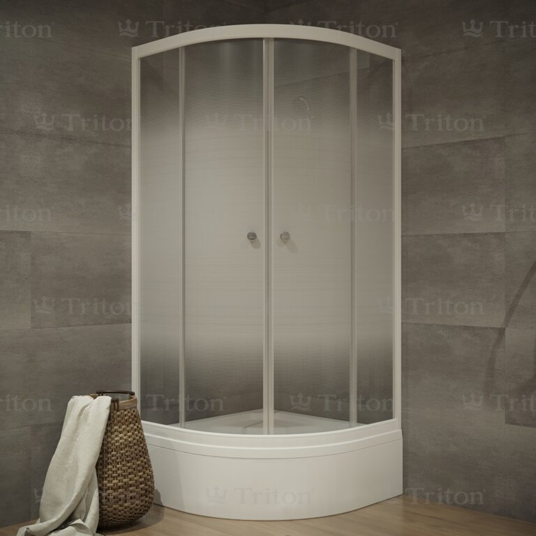 Купить душевой угол лайт в 100*100,сп,градиент,бел, тритон. в Иваново магазин сантехники Суперстрой