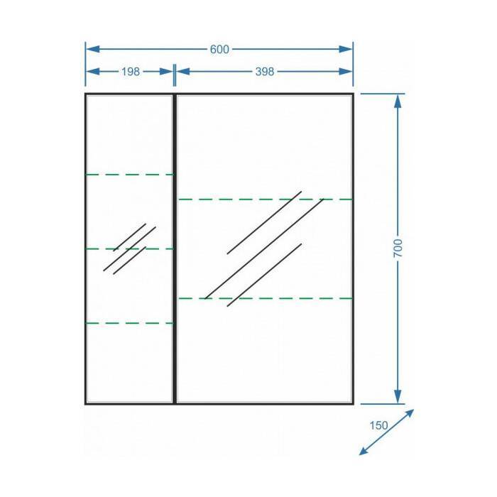 Купить зеркало-шкаф паола-60 ,stella polar. в Иваново магазин сантехники Суперстрой