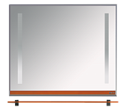 Купить зеркало джулия -105 с  полочкой 12 мм оранжевое,misty. в Иваново магазин сантехники Суперстрой