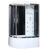 Купить душевая кабина royal rb 8120bk3-bt-ch,r вп,пс,черная задняя стенка,гидромассаж в Иваново магазин сантехники Суперстрой