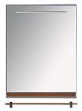Купить зеркало джулия - 60  с полочкой 12 мм коричневое,misty. в Иваново магазин сантехники Суперстрой