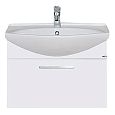 Купить тумба веста - 75 подвесная белая с 1 ящ. + раковина,misty в Иваново магазин сантехники Суперстрой