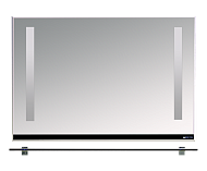 Купить зеркало джулия -120 с полочкой 12 мм черное в Иваново магазин сантехники Суперстрой