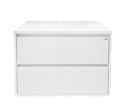 Купить тумба подвесная барселона - 75 с 2 ящиками ,белая эмаль, misty в Иваново магазин сантехники Суперстрой