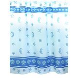 Купить шторка для ванны 180*200 без колец голубая 026 , zalel. в Иваново магазин сантехники Суперстрой