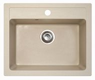 Купить мойка кухонная quadro 60 бежевый (600*500мм), orivel. в Иваново магазин сантехники Суперстрой