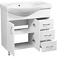 Купить тумба концепт-80r,3 ящика+раковина коралл-82,stella polar. в Иваново магазин сантехники Суперстрой