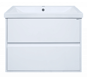 Купить тумба  алиса-75 тумба 1 ящ.белый+раковина, misty. в Иваново магазин сантехники Суперстрой