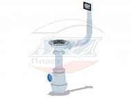 Купить сифон а0145s грот с гибким переливом 3 1/2"*40, ани. в Иваново магазин сантехники Суперстрой