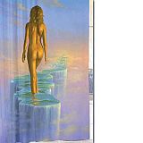 Купить шторка для ванны 180*200 без колец  дорога в небо (422964/yql-dx-009), zalel. в Иваново магазин сантехники Суперстрой