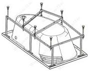 Купить опора металлическая усиленная style r, domani-spa в Иваново магазин сантехники Суперстрой