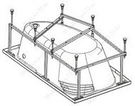 Купить опора металлическая усиленная style r, domani-spa в Иваново магазин сантехники Суперстрой