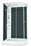 Купить душевая кабина domani delight 128 120*80 l нп cм черные задние стенки, электрика, гидромассаж в Иваново магазин сантехники Суперстрой