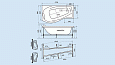Купить ванна акриловая мишель 1700 * 960 *600 левая, тритон. в Иваново магазин сантехники Суперстрой