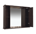 Купить зеркало-шкаф рим -105,с 2-мя шкаф,орех, misty. в Иваново магазин сантехники Суперстрой
