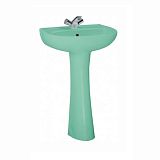 Купить раковина на пьедестале версия крап на салатовом,перелив,воротынск. в Иваново магазин сантехники Суперстрой