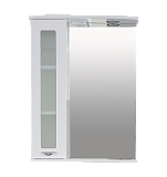 Купить зеркало- шкаф антик - 55 , левое (свет), белое, misty. в Иваново магазин сантехники Суперстрой