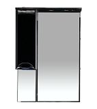 Купить зеркало-шкаф жасмин - 65  лев. (свет)  черная эмаль,misty. в Иваново магазин сантехники Суперстрой