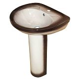 Купить раковина на пьедестале лира черная, киров(rosa). в Иваново магазин сантехники Суперстрой