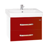 Купить тумба эмилия-60 подвесная красная + раковина misty. в Иваново магазин сантехники Суперстрой