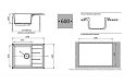 Купить мойка кухонная керамогранит standart gf-q650l (серый), granfest. в Иваново магазин сантехники Суперстрой