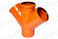 Купить крестовина канализационная 110*110*110*90 рыжая, россия. в Иваново магазин сантехники Суперстрой