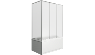 Купить шторка для ванны кэмерон (3 ств., пластик), bas. в Иваново магазин сантехники Суперстрой