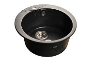 Купить мойка кухонная керамогранит rondo gf-r480 (черная), granfest. в Иваново магазин сантехники Суперстрой