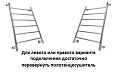 Купить полотенцесушитель лесенка tj 60*60 (полная высота 80,бок подкл), двин. в Иваново магазин сантехники Суперстрой