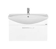 Купить тумба веста - 105 подвесная белая с 1 ящ. + раковина,misty в Иваново магазин сантехники Суперстрой