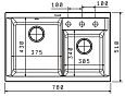 Купить мойка композитная milgliore 605 (т.беж), brossko. в Иваново магазин сантехники Суперстрой