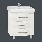 Купить тумба эмилия-60 3 ящ. белая + раковина , misty. в Иваново магазин сантехники Суперстрой