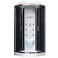 Купить душевая кабина royal bath rb 100hk7-bt-ch,100*100*217,нп пс,черная задняя стенка, гидромассаж в Иваново магазин сантехники Суперстрой