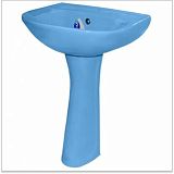 Купить раковина на пьедестале вест голубой крап,перелив, воротынск. в Иваново магазин сантехники Суперстрой