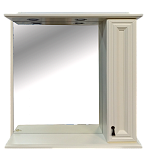 Купить зеркало-шкаф лувр - 85  правое, слоновая кость,misty в Иваново магазин сантехники Суперстрой