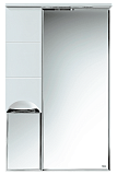Купить зеркало-шкаф петра-65 белое, левое, свет, misty. в Иваново магазин сантехники Суперстрой