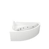 Купить ванна акриловая милан 1700*1100 левая c гидромассажем, bas. в Иваново магазин сантехники Суперстрой