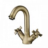 Купить смеситель cross 41011-1 тюльпан крест bronze,  kaiser в Иваново магазин сантехники Суперстрой