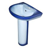 Купить раковина на пьедестале комфорт синяя, rosa. в Иваново магазин сантехники Суперстрой