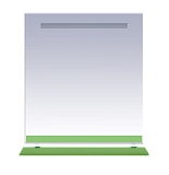 Купить зеркало джулия - 85  с  полочкой 12 мм салатовое, misty в Иваново магазин сантехники Суперстрой