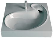 Купить раковина над стиральной машиной buta 600*600 белая с кронштейнами, raval. в Иваново магазин сантехники Суперстрой