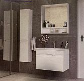 Купить тумба муза-80, подвесная,2двери белая+ раковина modul-80,stella polar. в Иваново магазин сантехники Суперстрой