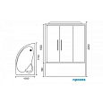 Купить душевая кабина royal rb 170alp-t-ch-r,вп пс,белая задняя стенка. в Иваново магазин сантехники Суперстрой