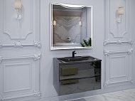 Купить тумба калипсо-90 подвесная,2ящика,лакобель черный+раковина комфорт-90,stella polar. в Иваново магазин сантехники Суперстрой