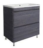 Купить тумба алабама-80 обожженное дерево+ раковина adel,stella polar. в Иваново магазин сантехники Суперстрой