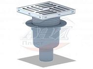 Купить трап вертикальный 50 (15*15) нж решетка та5712, ани в Иваново магазин сантехники Суперстрой