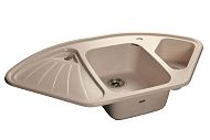 Купить мойка кухонная керамогранит corner gf-c1040e (белая),granfest. в Иваново магазин сантехники Суперстрой