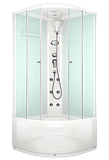 Купить душевая кабина domani spa delight 99high 90*90 вп пс белая задняя стенка,электрика в Иваново магазин сантехники Суперстрой